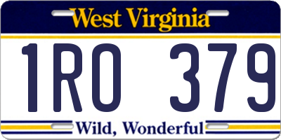 WV license plate 1RO379