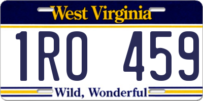 WV license plate 1RO459