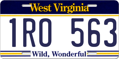 WV license plate 1RO563
