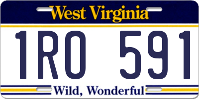 WV license plate 1RO591
