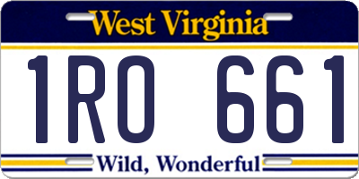 WV license plate 1RO661