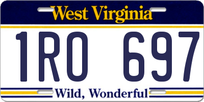 WV license plate 1RO697