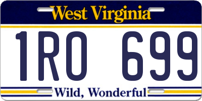 WV license plate 1RO699