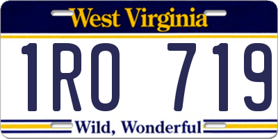 WV license plate 1RO719