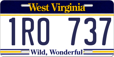 WV license plate 1RO737