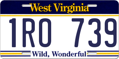 WV license plate 1RO739
