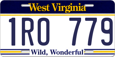 WV license plate 1RO779