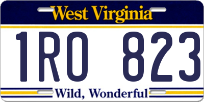 WV license plate 1RO823