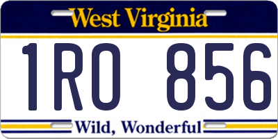 WV license plate 1RO856