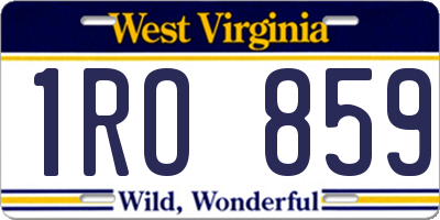 WV license plate 1RO859