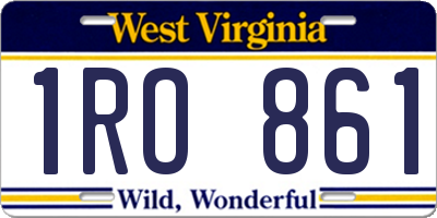 WV license plate 1RO861