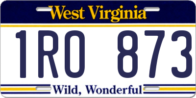 WV license plate 1RO873