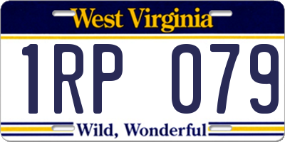 WV license plate 1RP079