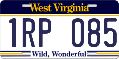 WV license plate 1RP085