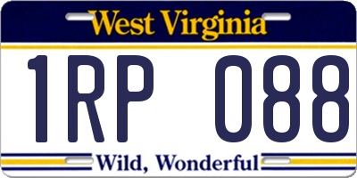 WV license plate 1RP088
