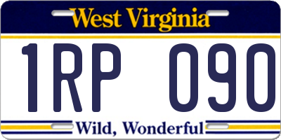 WV license plate 1RP090