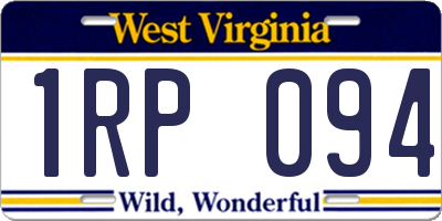 WV license plate 1RP094