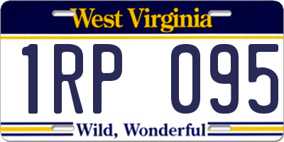 WV license plate 1RP095