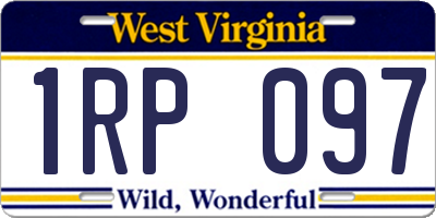 WV license plate 1RP097