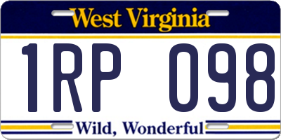 WV license plate 1RP098