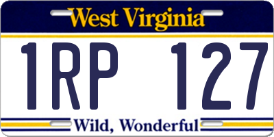 WV license plate 1RP127