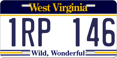 WV license plate 1RP146