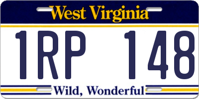 WV license plate 1RP148