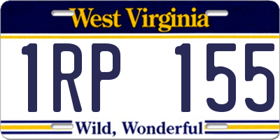 WV license plate 1RP155