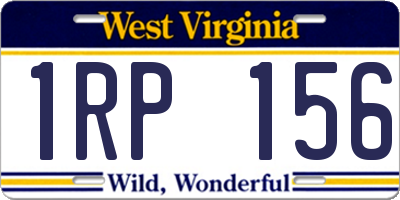 WV license plate 1RP156