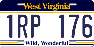 WV license plate 1RP176