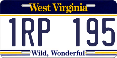 WV license plate 1RP195