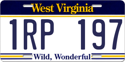 WV license plate 1RP197