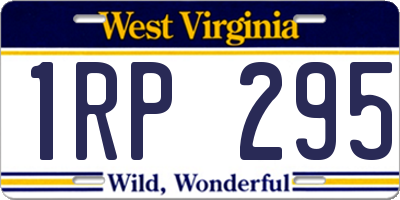 WV license plate 1RP295