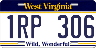 WV license plate 1RP306