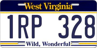 WV license plate 1RP328