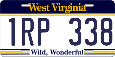 WV license plate 1RP338