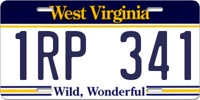 WV license plate 1RP341