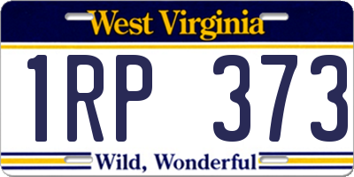 WV license plate 1RP373