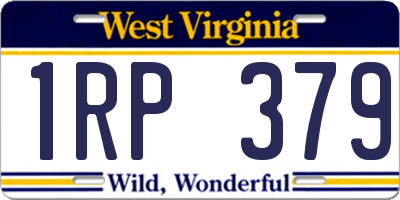 WV license plate 1RP379