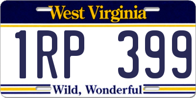 WV license plate 1RP399