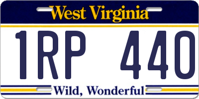 WV license plate 1RP440