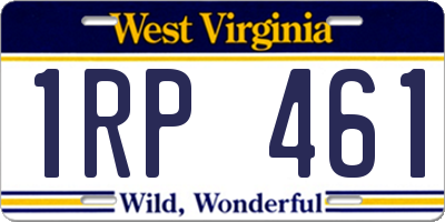 WV license plate 1RP461