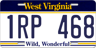 WV license plate 1RP468