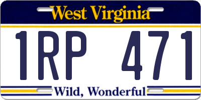 WV license plate 1RP471