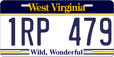 WV license plate 1RP479