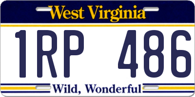 WV license plate 1RP486