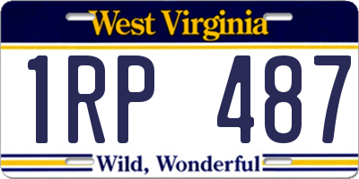 WV license plate 1RP487