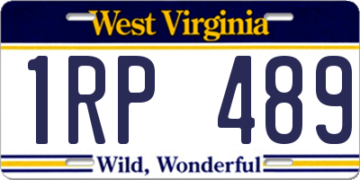 WV license plate 1RP489