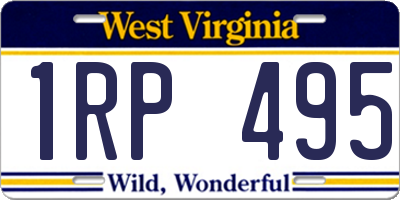 WV license plate 1RP495
