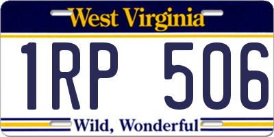 WV license plate 1RP506
